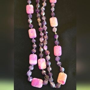 Stunning amethyst beaded necklace